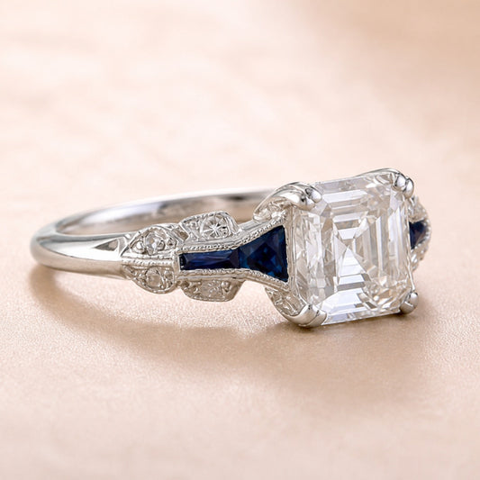 AURELIA | Anello Vintage con Pietra Blu