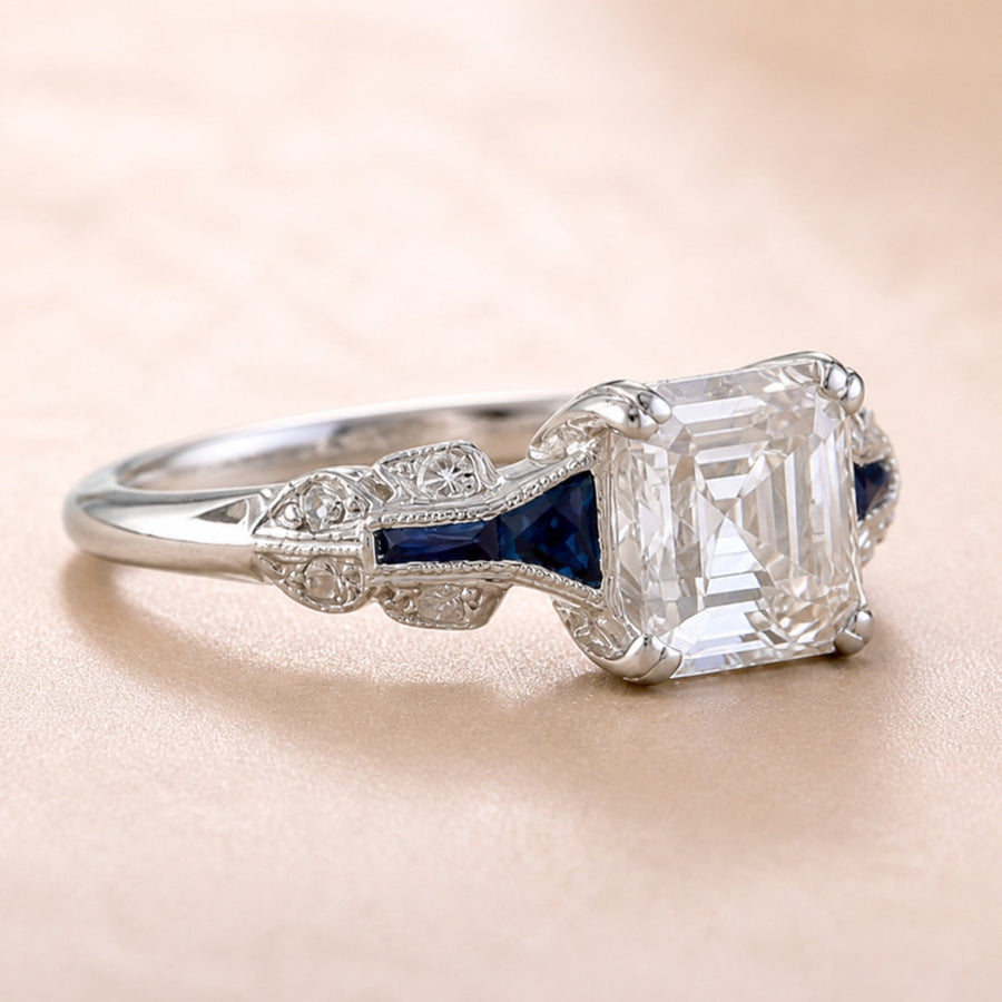 AURELIA | Anello Vintage con Pietra Blu