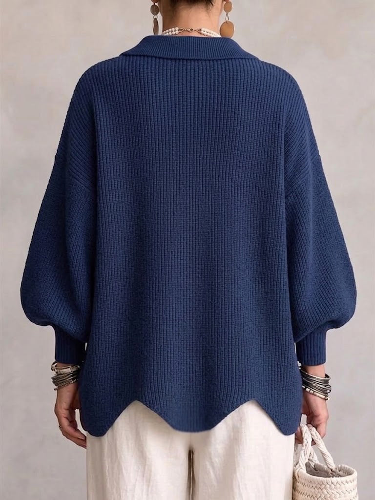 GIACINTA™ | Cardigan Oversize con Collo e Bottoni Gioiello