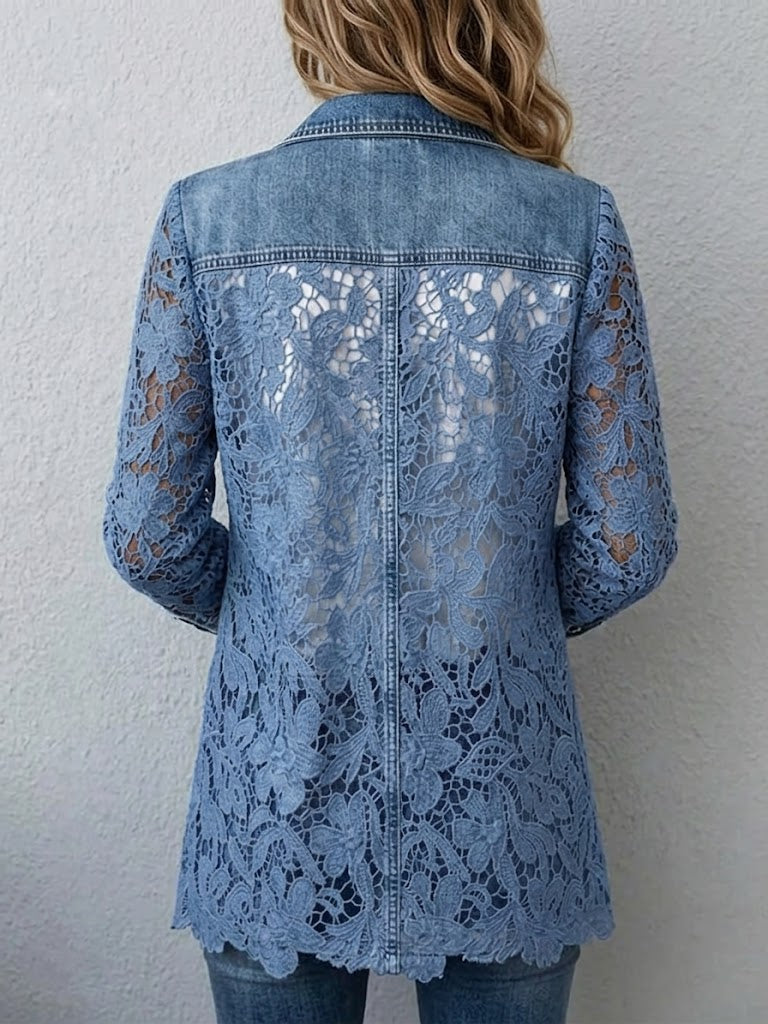 SELENE™ | Blazer con Pizzo Floreale