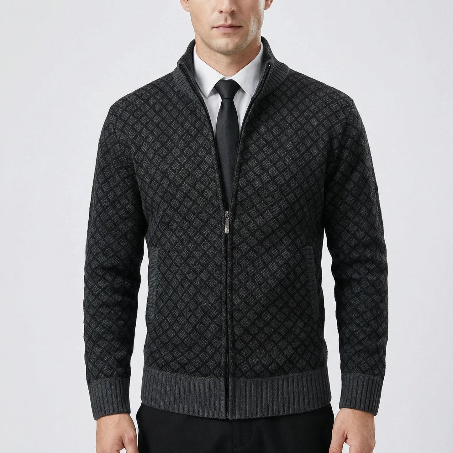 MASSIMO | Maglione con Zip e Collo Alto