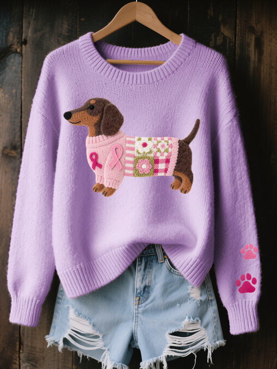 ZITA™ | Maglione con Bassotto Ricamato