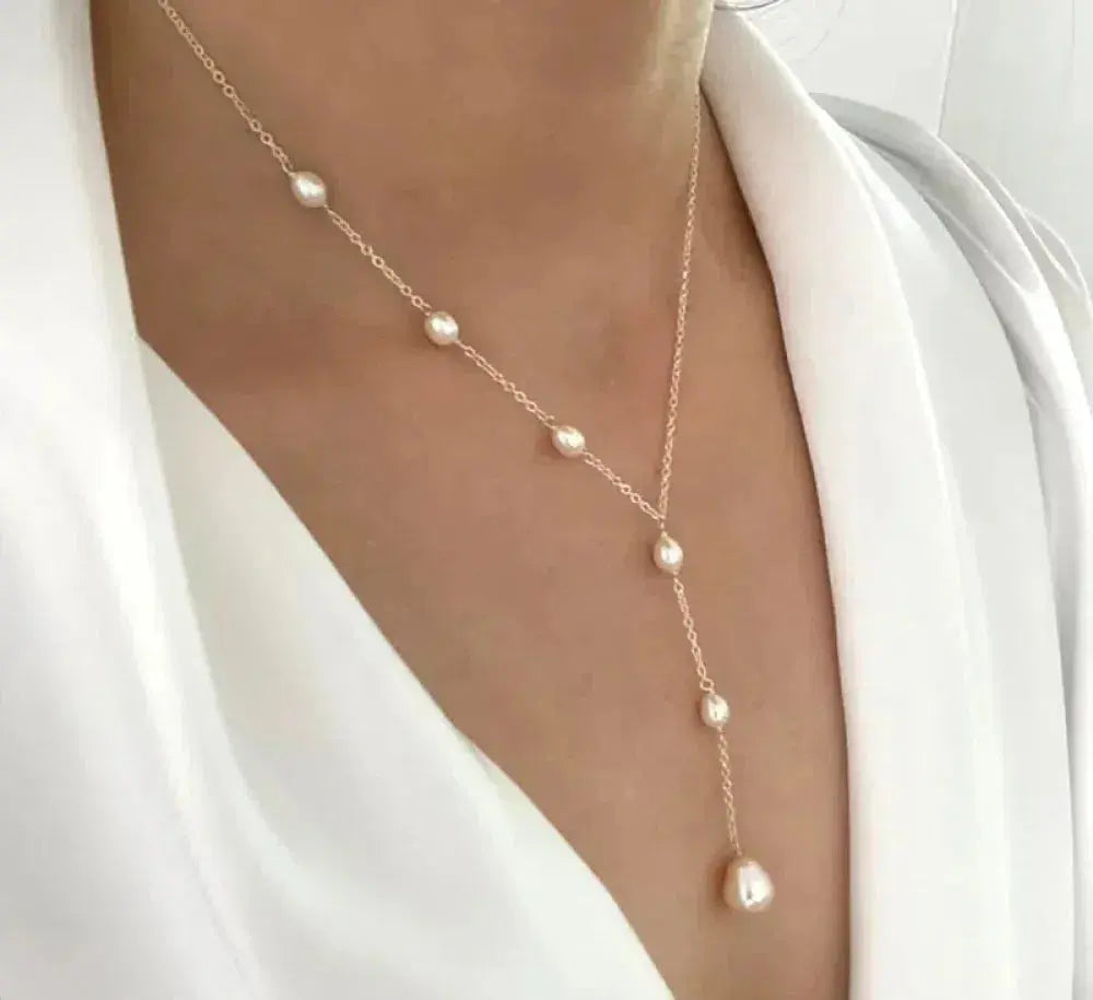 ELIANA | Collana Vintage Elegante con Pendente e Perle