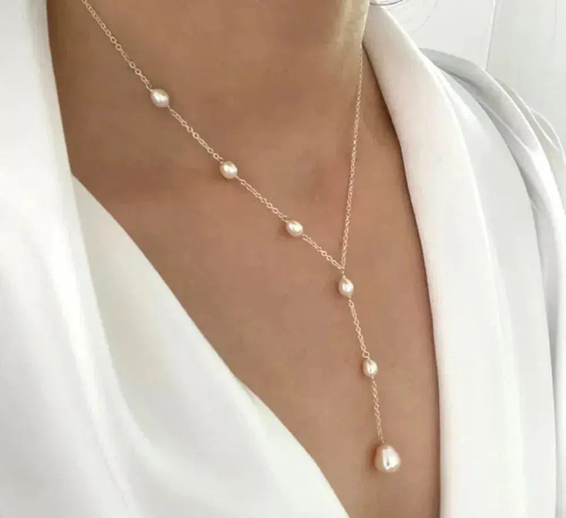 ELIANA | Collana Vintage Elegante con Pendente e Perle