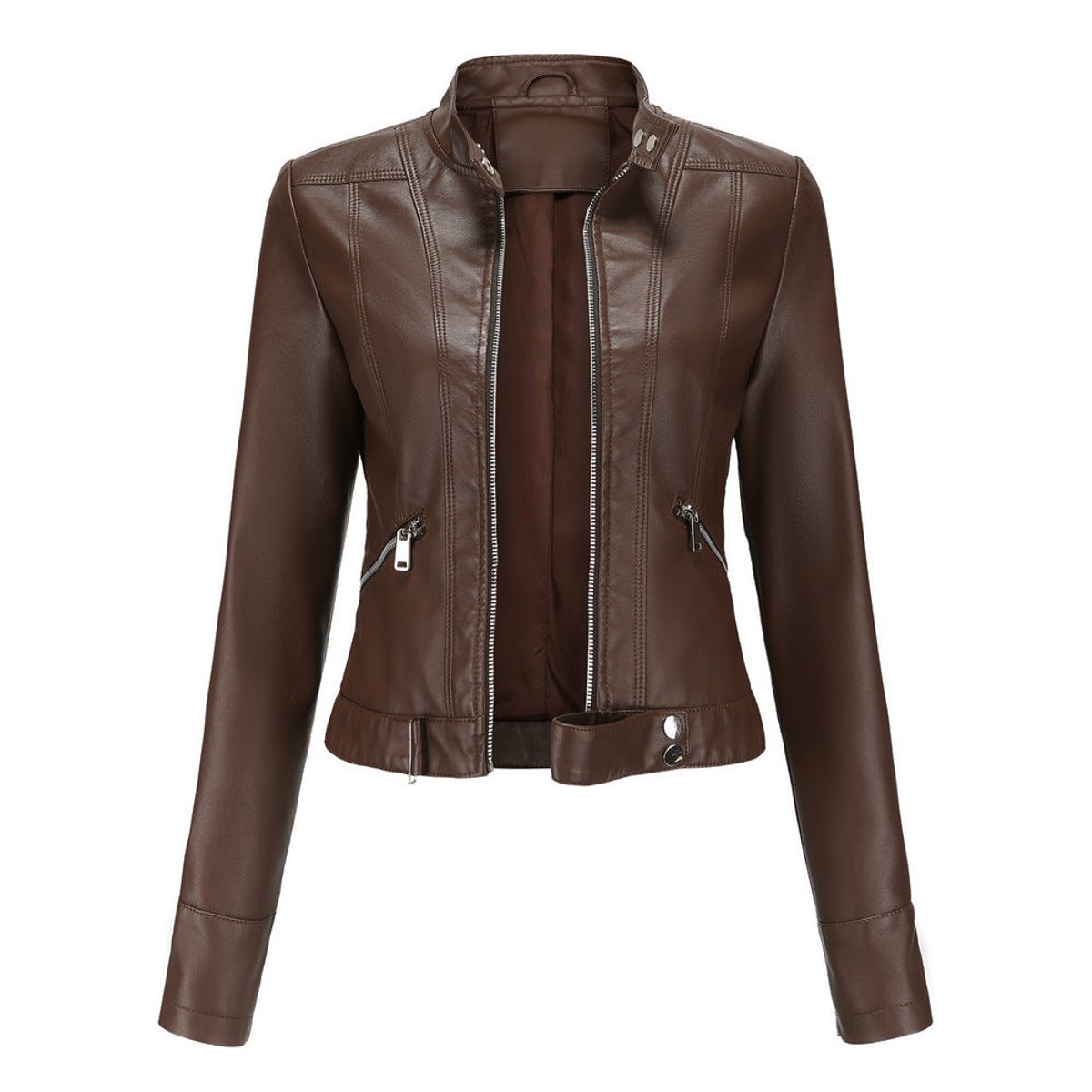 LUANA™ | Giacca Biker Corta con Collo alla Coreana