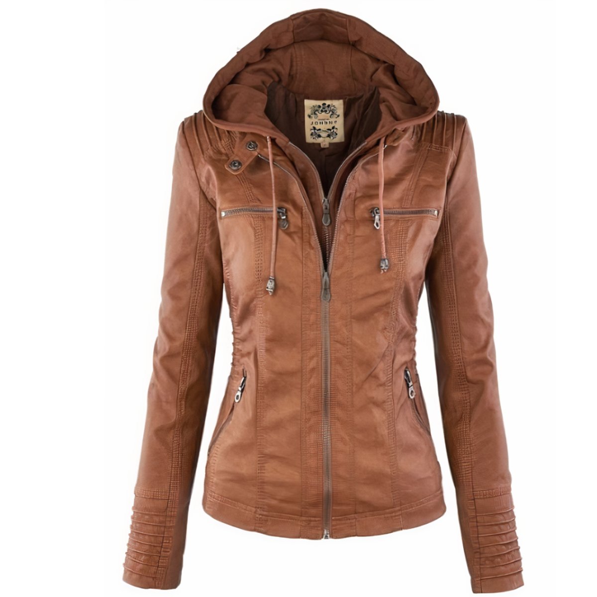 CASSIA™ | Giacca Biker con Cappuccio Removibile