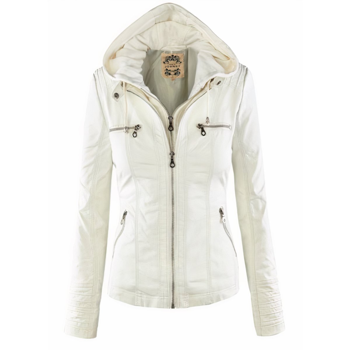 CASSIA™ | Giacca Biker con Cappuccio Removibile