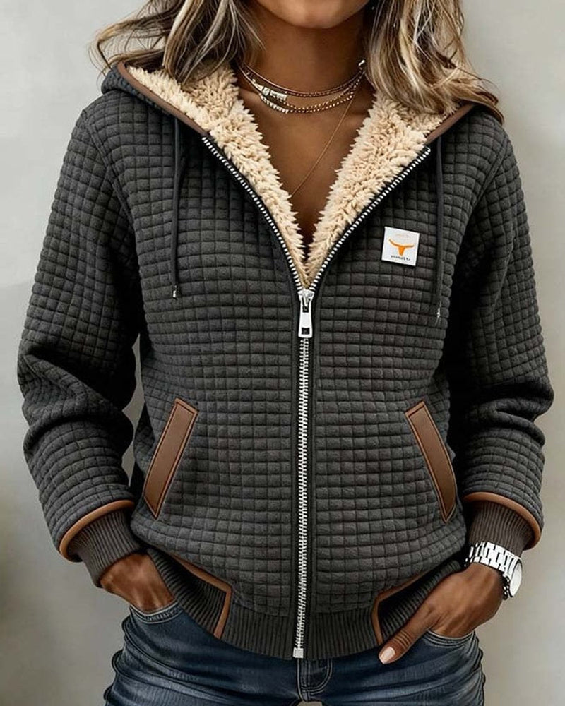 IDA™ | Giacca Trapuntata con Cappuccio Foderato in Sherpa
