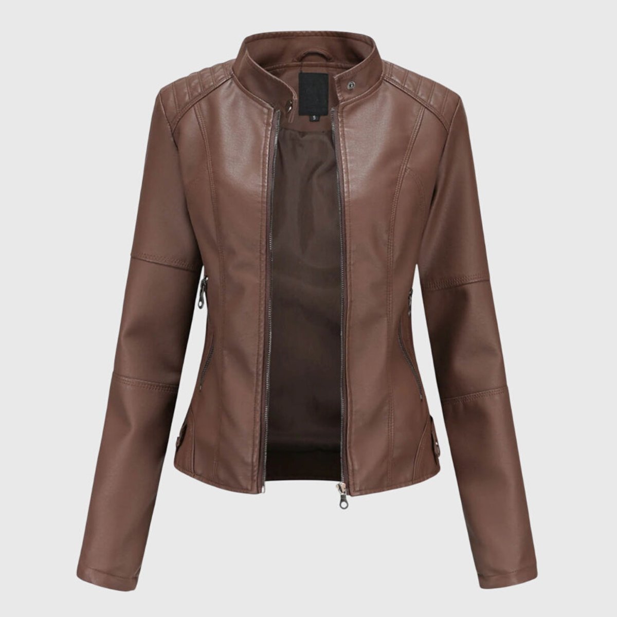 MIRANDA™ | Giacca Biker Slim con Collo alla Coreana